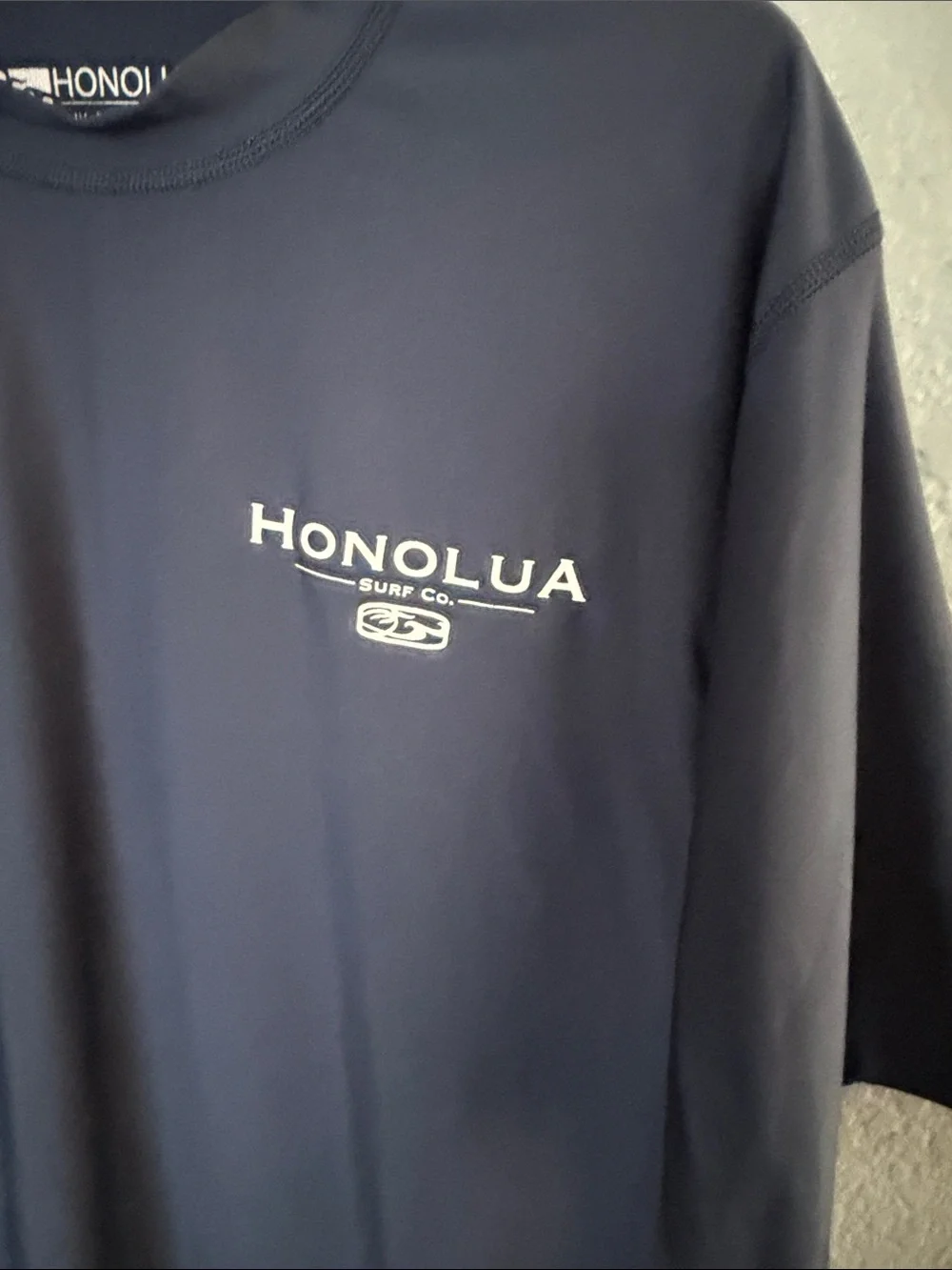 Honolua Men's Navy Blue Short Sleeve Swim Rash Guard